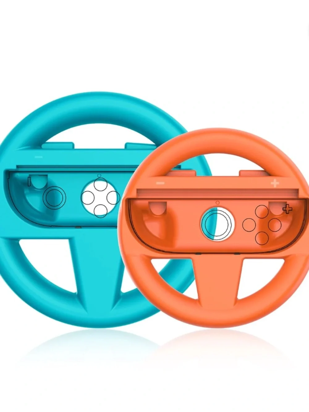Teal & Coral Racing Wheel Set for Handheld Console - Compatible with NSW 2